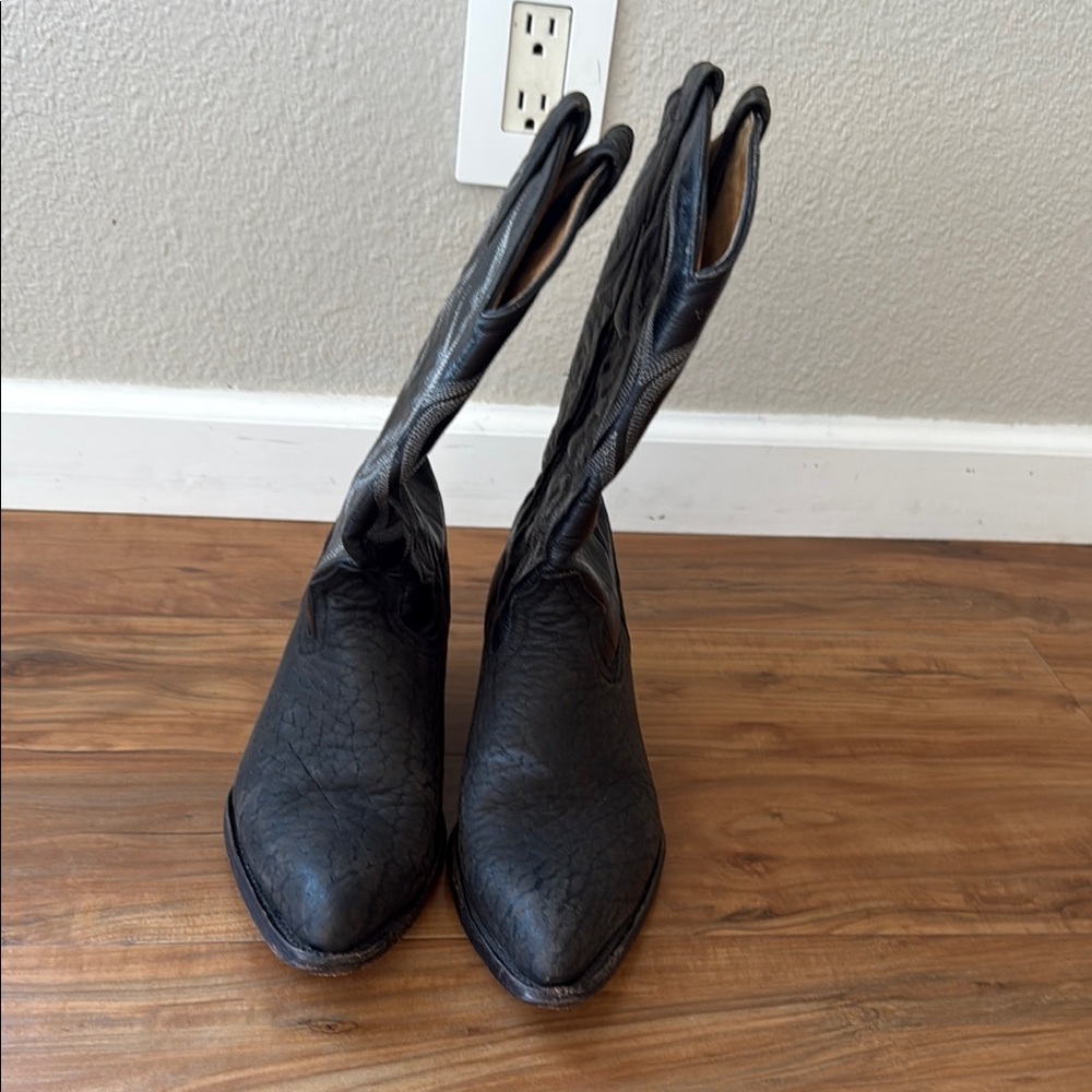 Black Leather Women's Boots